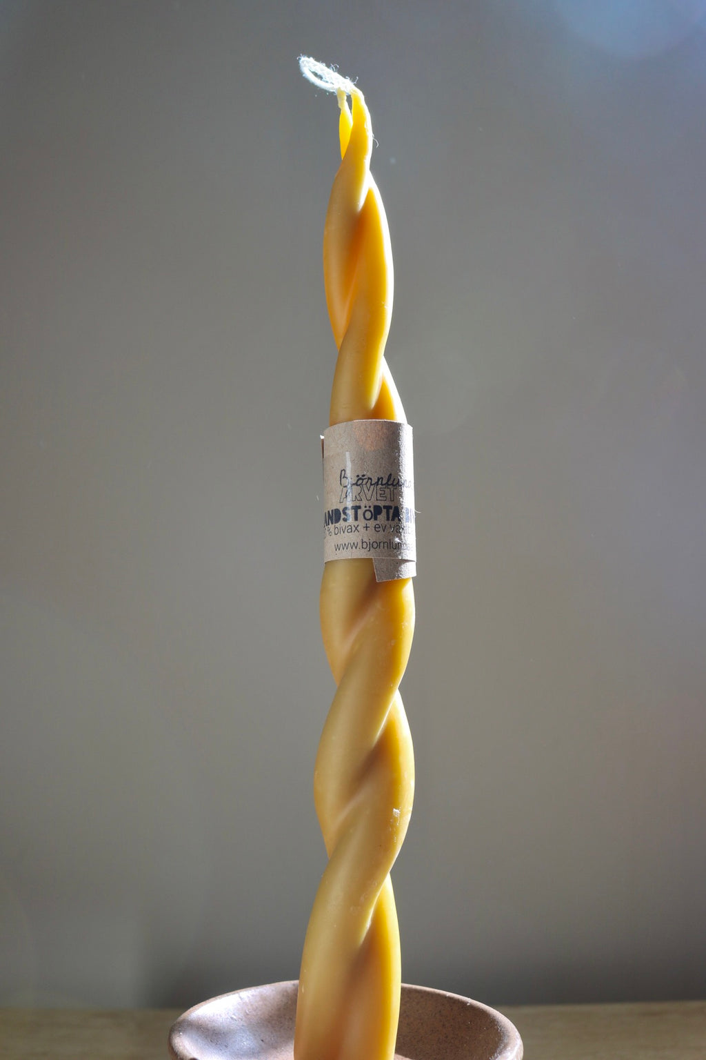 Handcrafted Beeswax Candle - Twin Flame