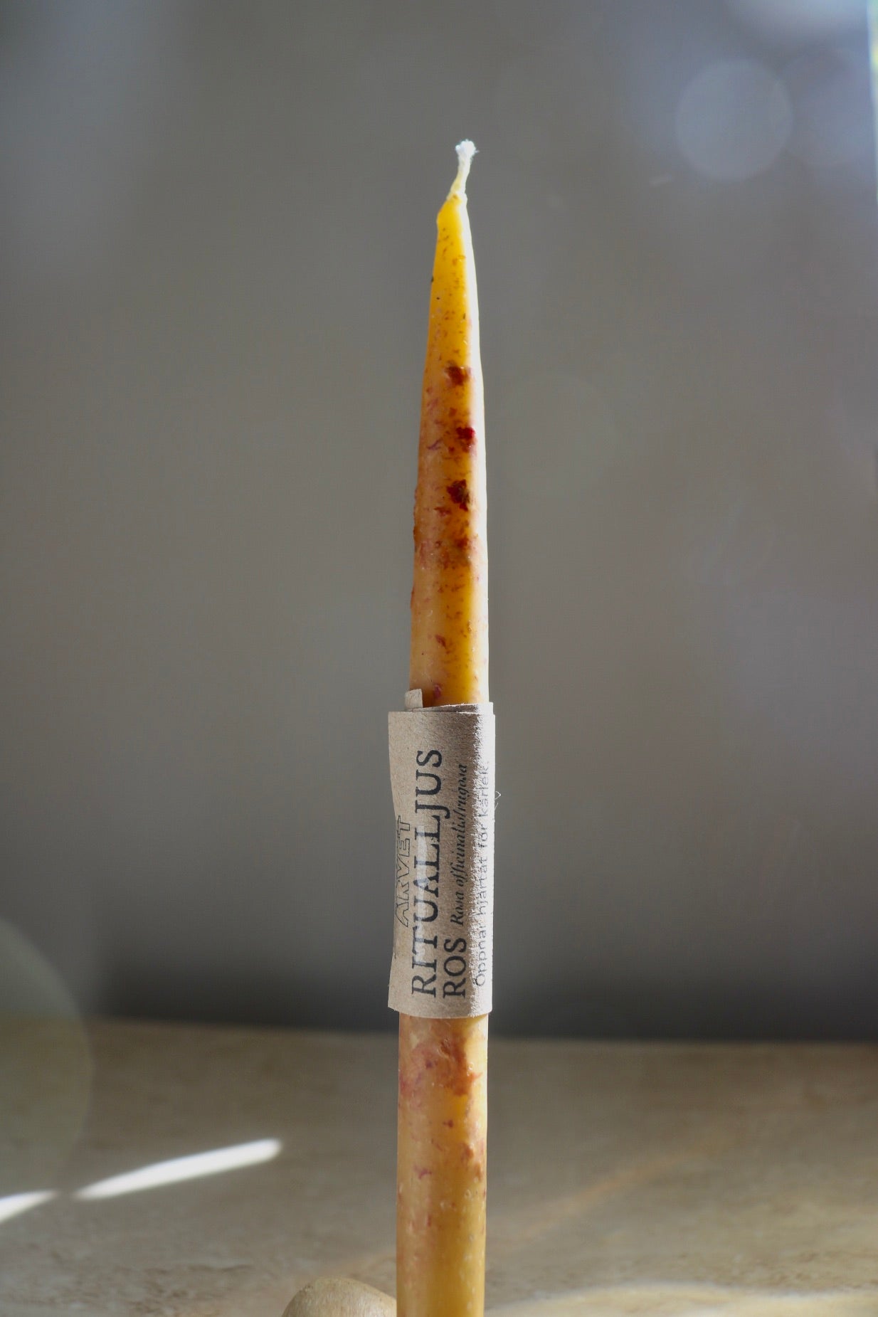 Handcrafted Beeswax Ritual Candle - Rose