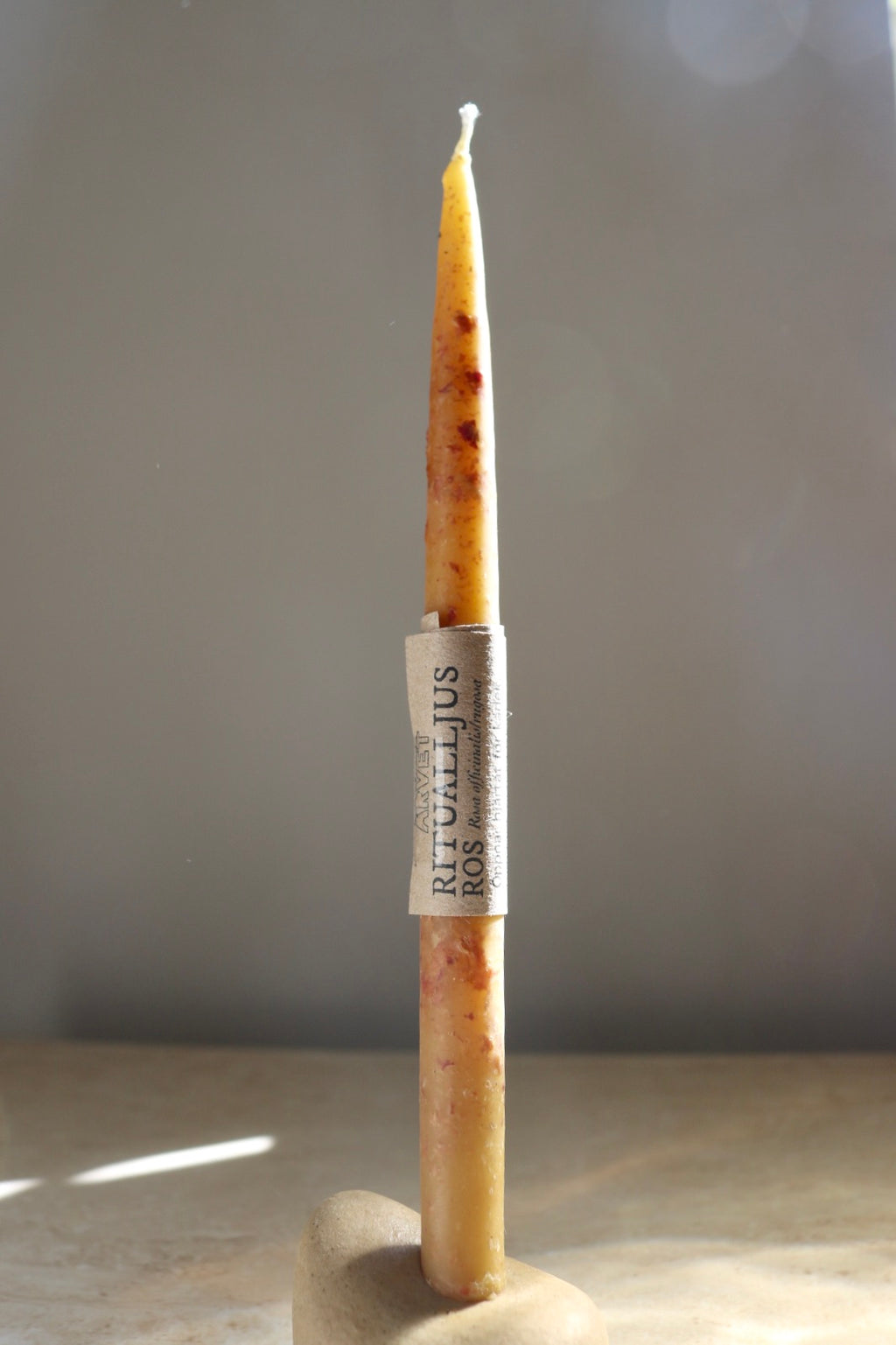 Handcrafted Beeswax Ritual Candle - Rose