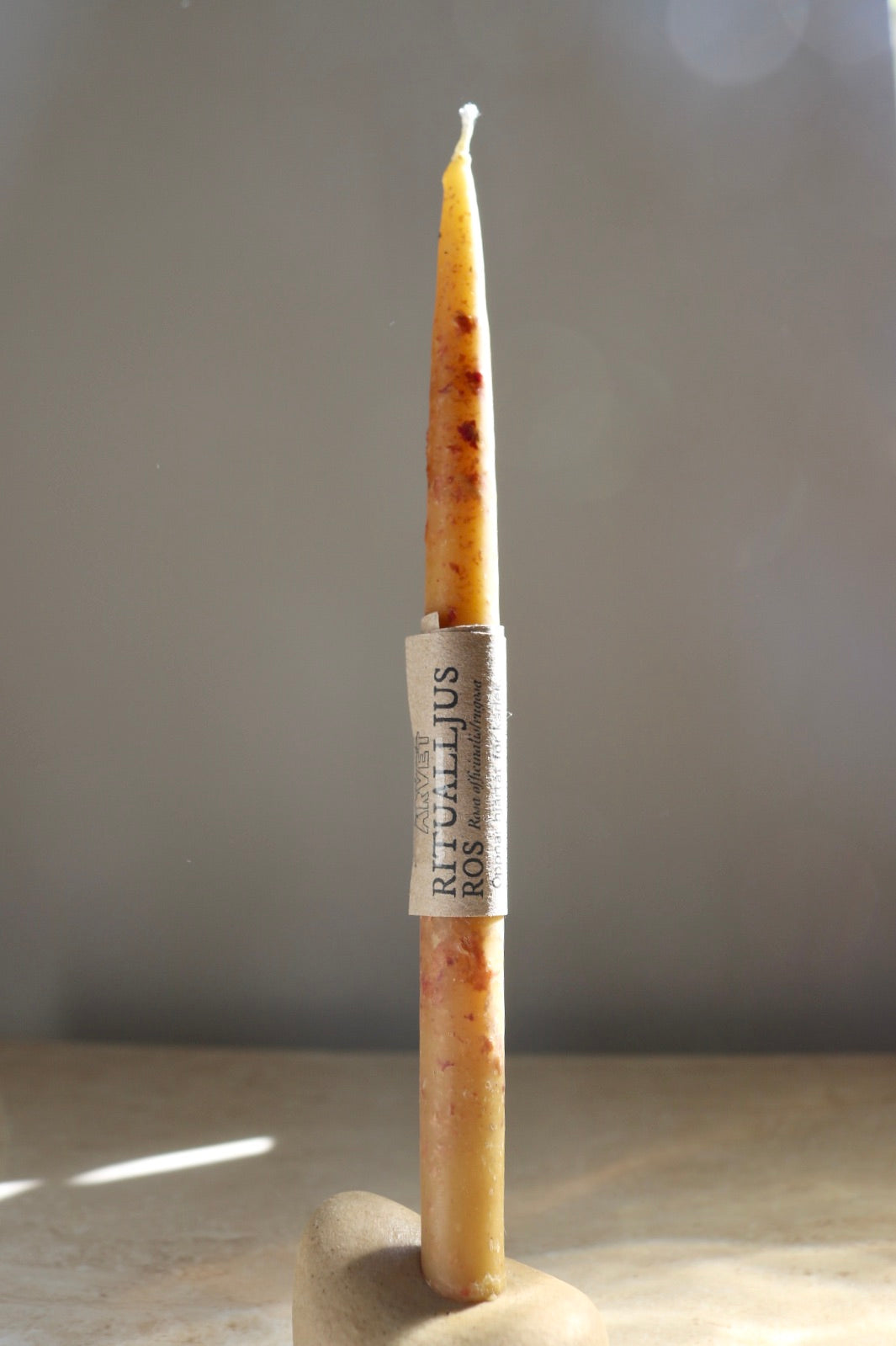 Handcrafted Beeswax Ritual Candle - Rose