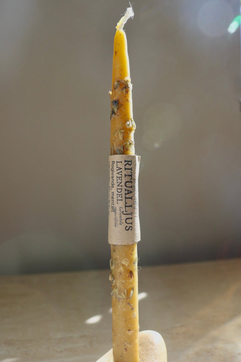 Handcrafted Beeswax Ritual Candle - Lavender
