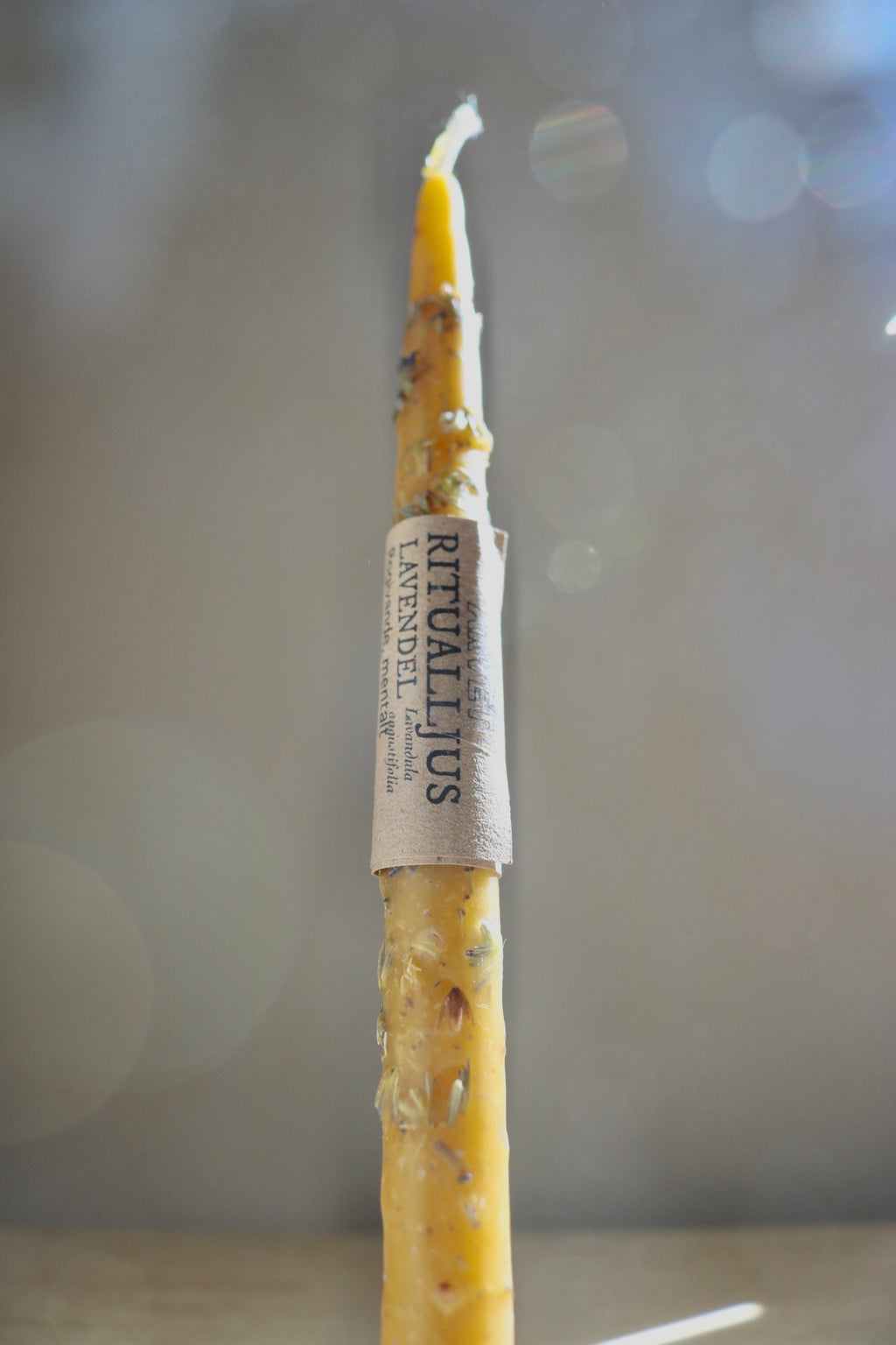 Handcrafted Beeswax Ritual Candle - Lavender